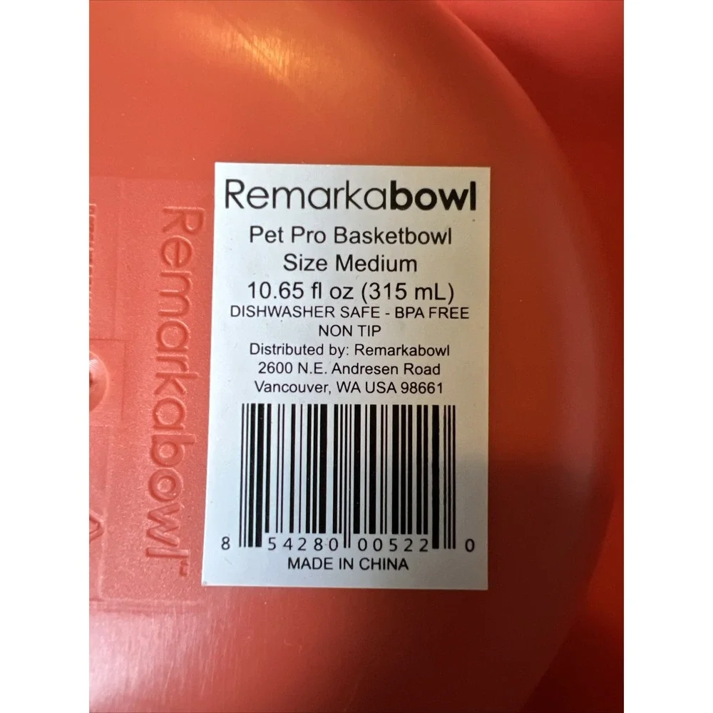 Basketball Dog / Cat  Food Water Dish Med 10.65oz  BPA Free Dishwasher Safe